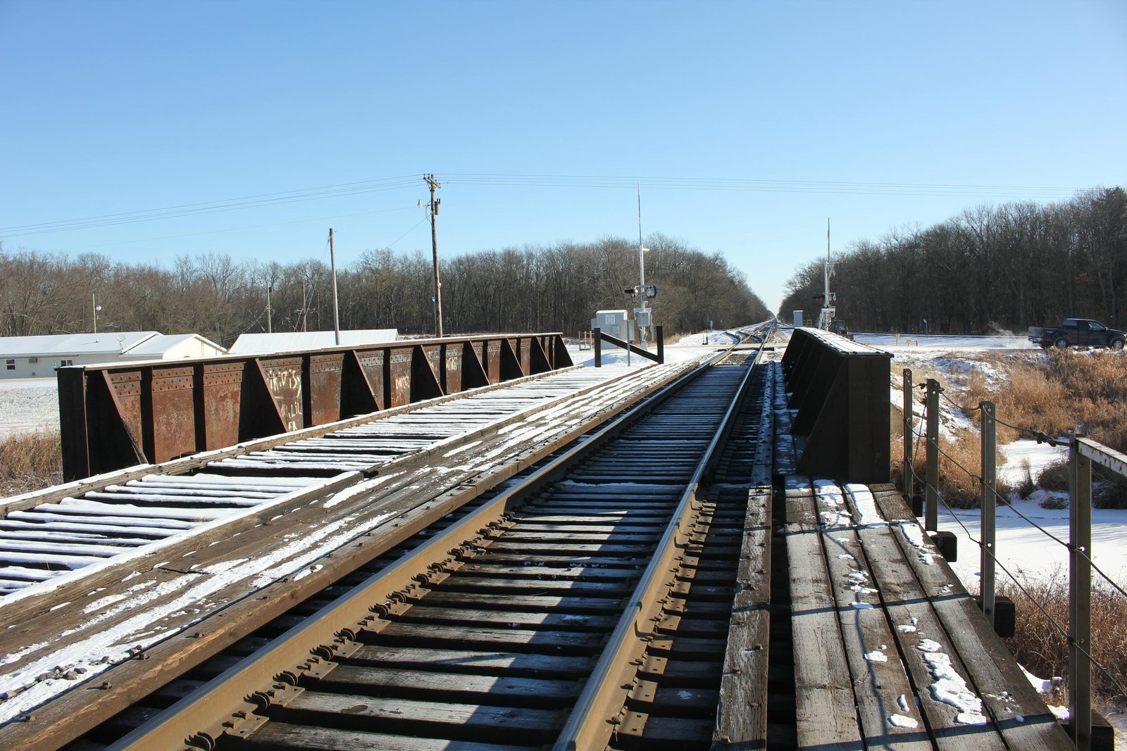 Looking east